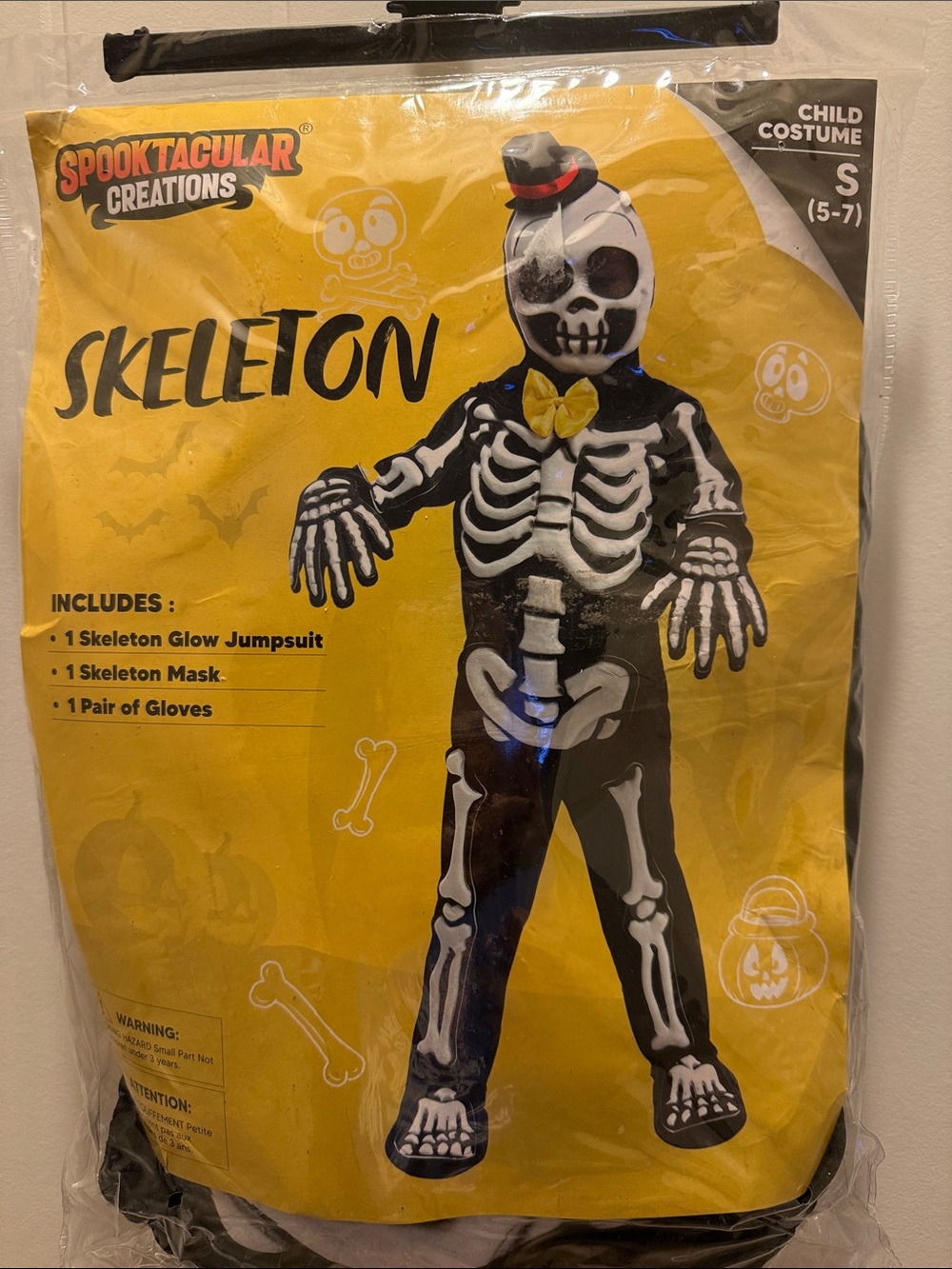 Spooktacular Creations Kids Black Skeleton Costume - Small (5-7)